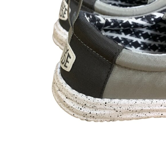 NEW Hey Dude Mens Wally Nylon Mens Loafer Shoes Size 9 Grey‎ Shoe - Picture 14 of 15